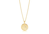 Zodiaco Aries Gold Plated Necklace w. White Zirconias