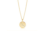 Zodiaco Taurus Gold Plated Necklace w. White Zirconias
