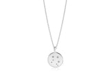 Zodiaco Libra Silver Necklace w. White Zirconias