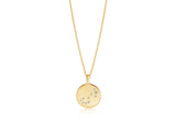 Zodiaco Scorpio Gold Plated Necklace w. White Zirconias