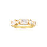 Ivrea 18K Gold Plated Ring w. Zirconias