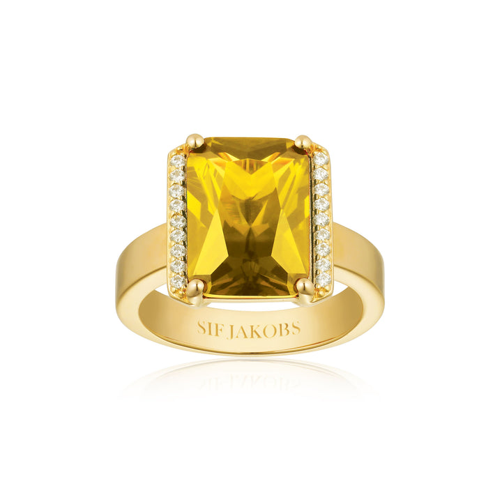 Roccanova X-Grande 18K Gold Plated Ring w. Zirconias