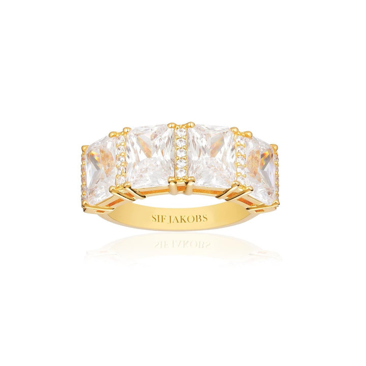 Roccanova Altro Quattro 18K Forgyldt Ring m. Zirkoner