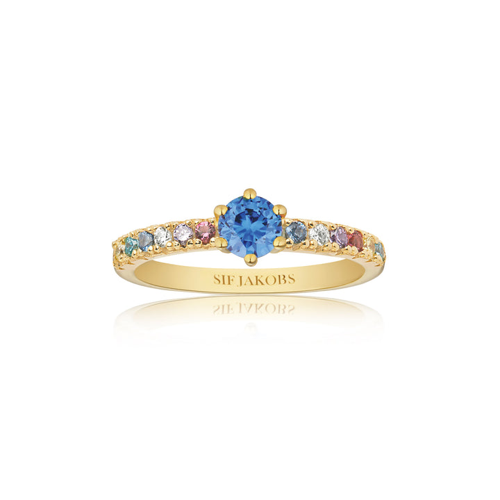 Ellera Uno 18K Forgyldt Ring m. Zirkoner