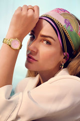 Roccanova Circolo Grande 18K Forgyldte Hoops m. Blandede farver Zirkoner