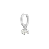 Charm Hanging Silver Pendant w. Pearls