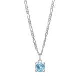 Blue Silver Pendant w. Topaz