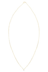 Small Minibox 18K Gold Necklace w. Diamond