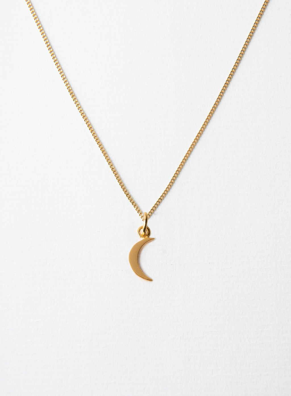 Small Moon 14K Gold Plated Necklace