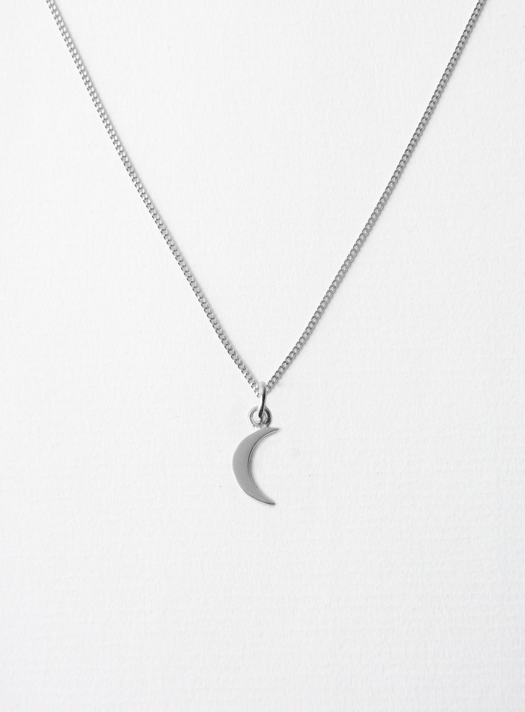 Small Moon Silver Necklace