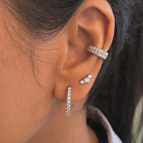 Signatur Three Ohrstecker aus 18K Gold, Rosé- oder aus Weißgold I Diamanten