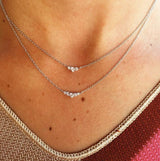 Signature Five 18K Gold, Rosegold or Whitegold Necklace w. Diamonds