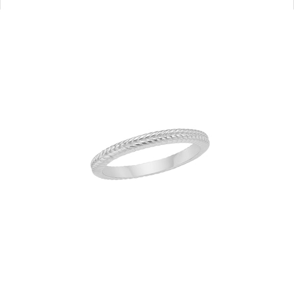 Simpel Sølv Ring m. Tekstur