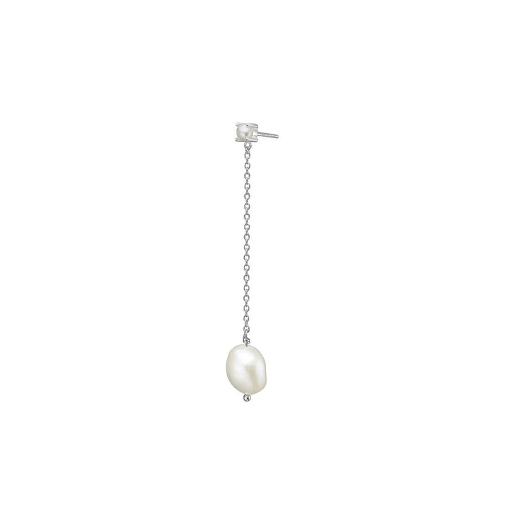 Long Silver Stud w. Pearls
