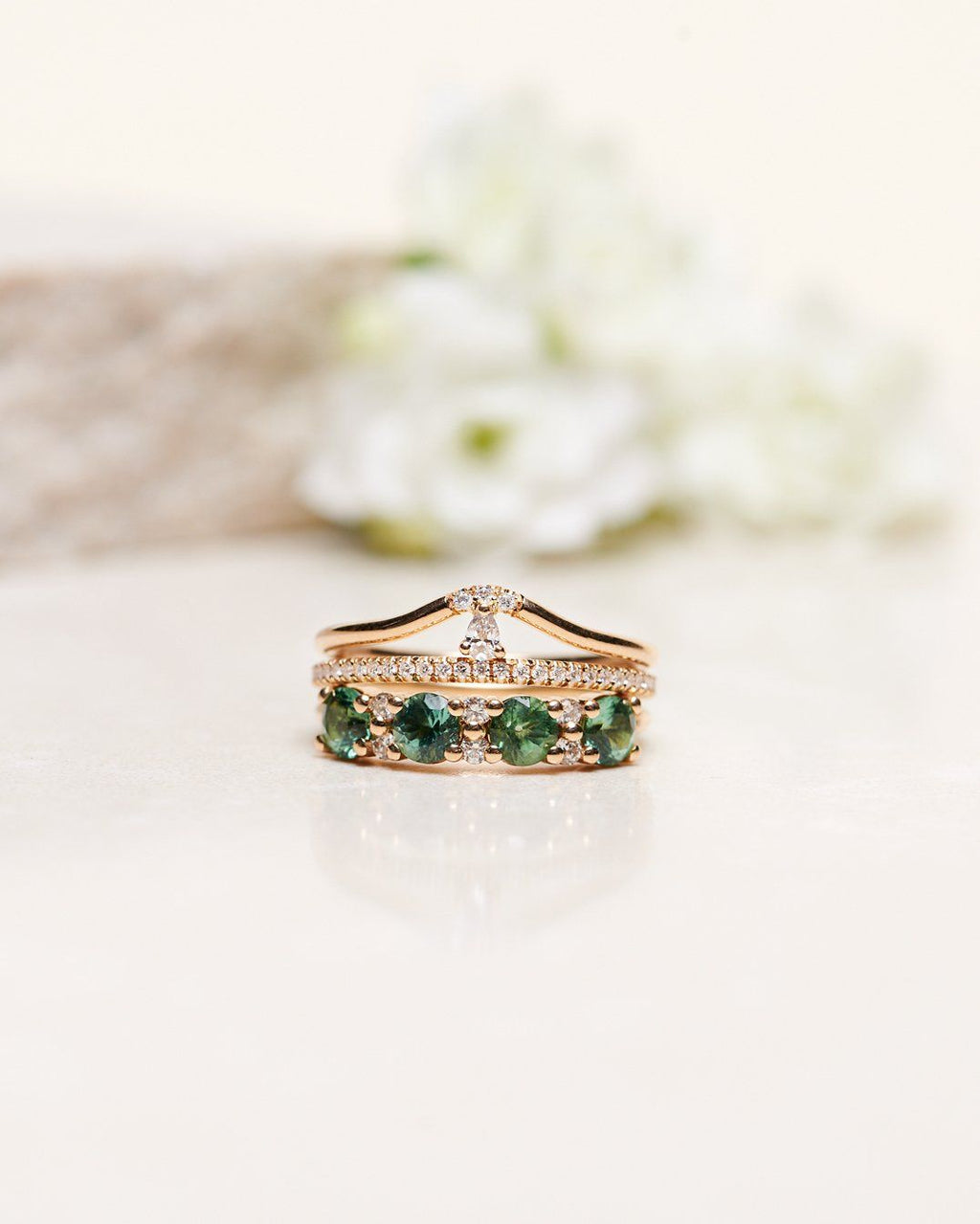 Anita Dark Chocolate 18K Gold, Whitegold or Rosegold Ring w. Diamonds