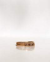 Mini Brigitte Chocolate 18K Gold, Whitegold or Rosegold Ring w. Diamonds
