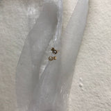 SUN & MOON 14K Gold Earring w. Diamond