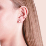 Petit Swinging 18K Rosegold Ear Cuff w. Diamond & Tourmaline