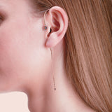 Swiveling Hook 18K Earcuff aus Rosegold I Diamanten, Topas und Amethyst