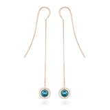 Swiveling lange Ohrringe aus 18K Gold I Diamanten, Topas und Amethyst