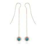 Swiveling lange Ohrringe aus 18K Gold I Diamanten, Topas und Amethyst