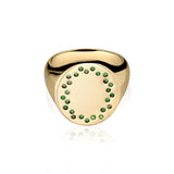 Sabine 14K Gold Ring w. Tsavorites