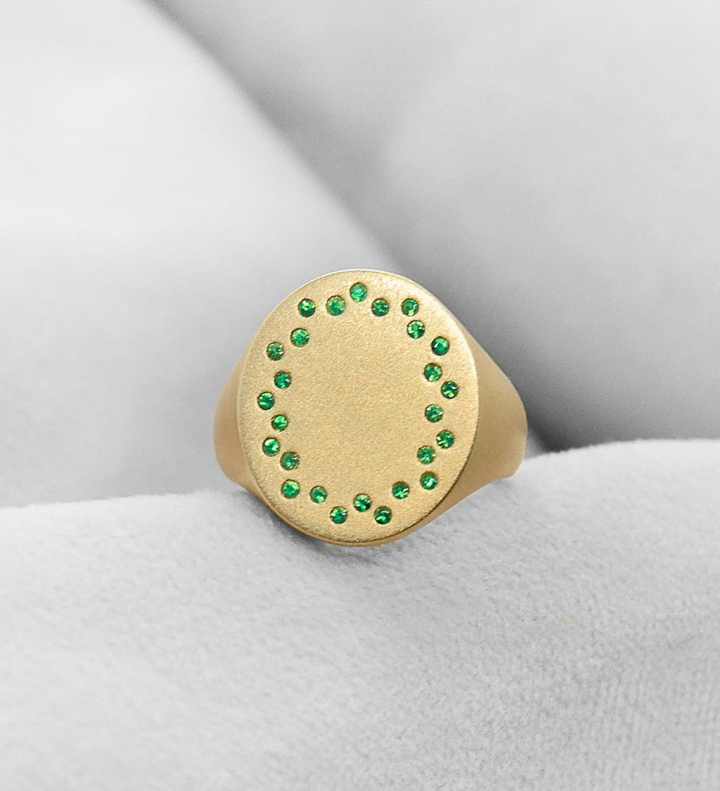 Sabine 14K Gold Ring w. Tsavorites
