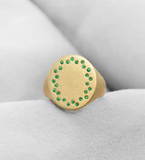Sabine 14K Gold Ring w. Tsavorites