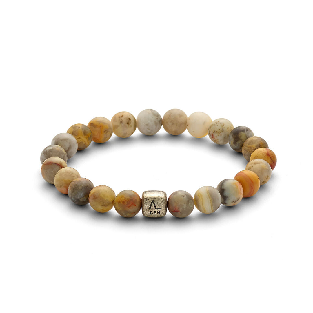 ColorUp Sahara (8mm) Silver Bracelet w. Agate