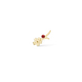 Sakura Gold Plated Stud w. Coral