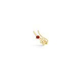 Sakura Gold Plated Stud w. Coral