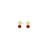 Sakura Gold Plated Studs w. Coral