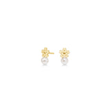 Sakura Forgyldt Studs m. Perle