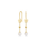 Sakura Gold Plated Earrings w. Pearl