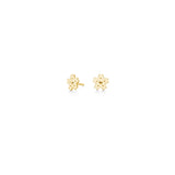 Sakura Backdrop Gold Plated Studs w. Coral