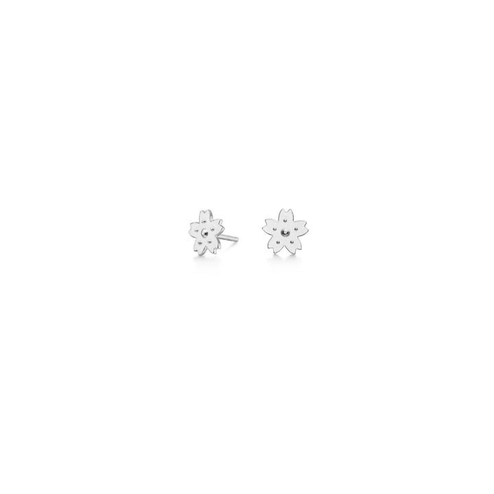 Sakura Backdrop Silver Studs w. Pearl