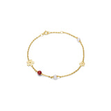 Sakura Gold Plated Bracelet w. Pearl & Coral