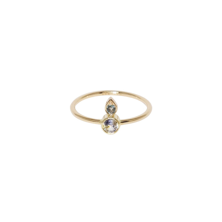 Tears 14K Gold Ring w. Sapphire