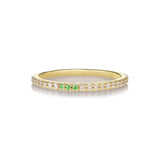 Sarah Lil Green 14K Gold Ring w. Diamonds & Tsavorites