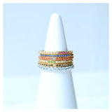 Sarah Lil Orange 14K Rosegold Ring w. Sapphires & Topaz