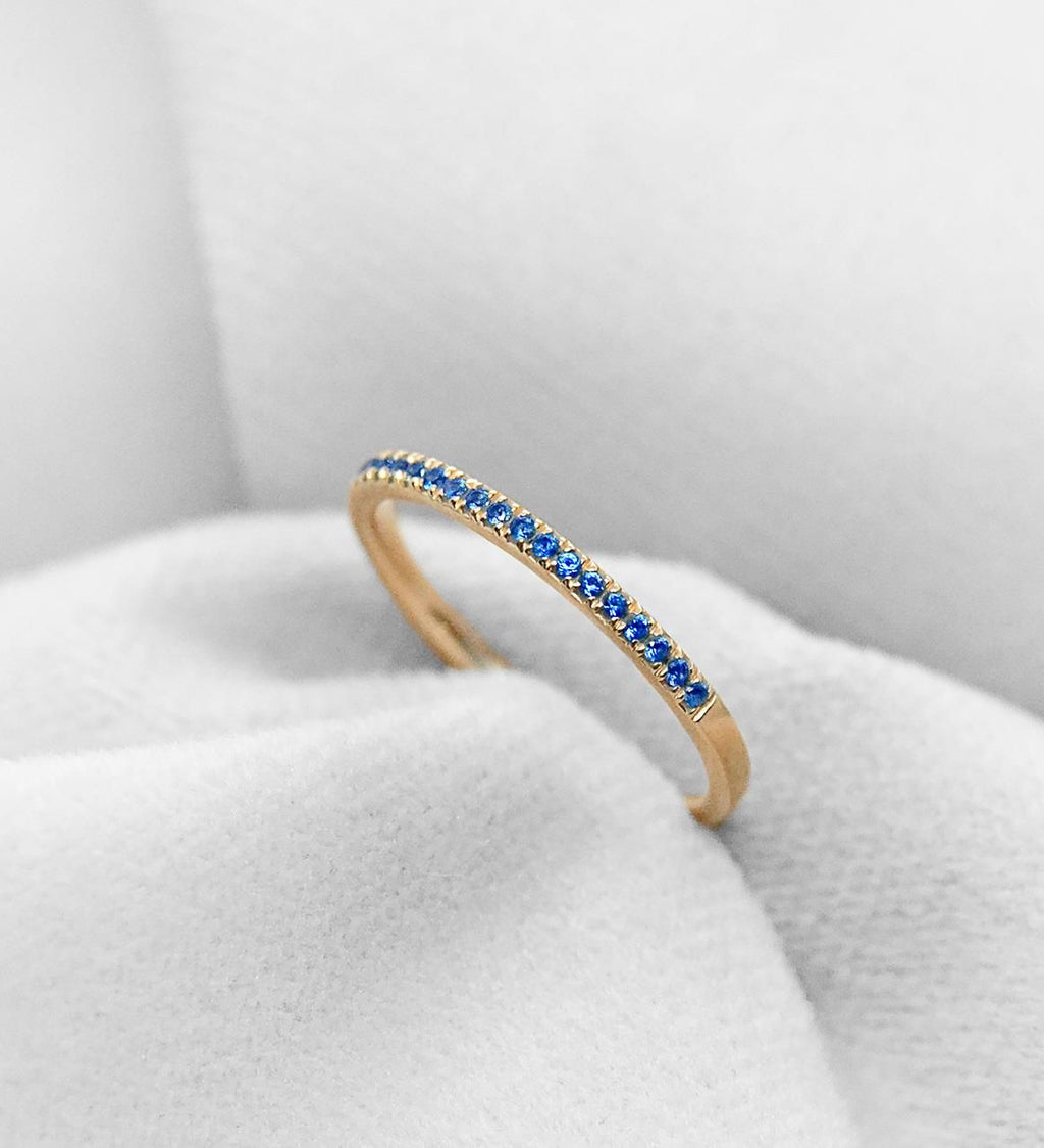 Sarah Lil Blue 14K Gold Ring w. Sapphires