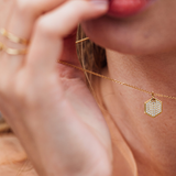 Sunray 18K Gold Pendant w. Lab-Grown Diamonds