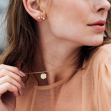 Sunray 18K Gold Pendant w. Lab-Grown Diamonds