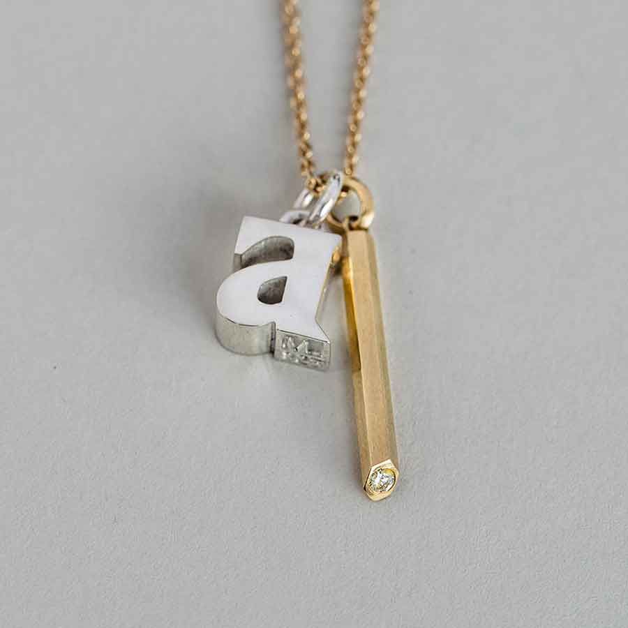 Seed m Anhänger aus Silber
