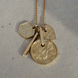 A Mindful love Heart 18K Gold or Whitegold Pendant w. Lab-Grown Diamond