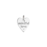 A Mindful love Heart 18K Gold or Whitegold Pendant w. Lab-Grown Diamond