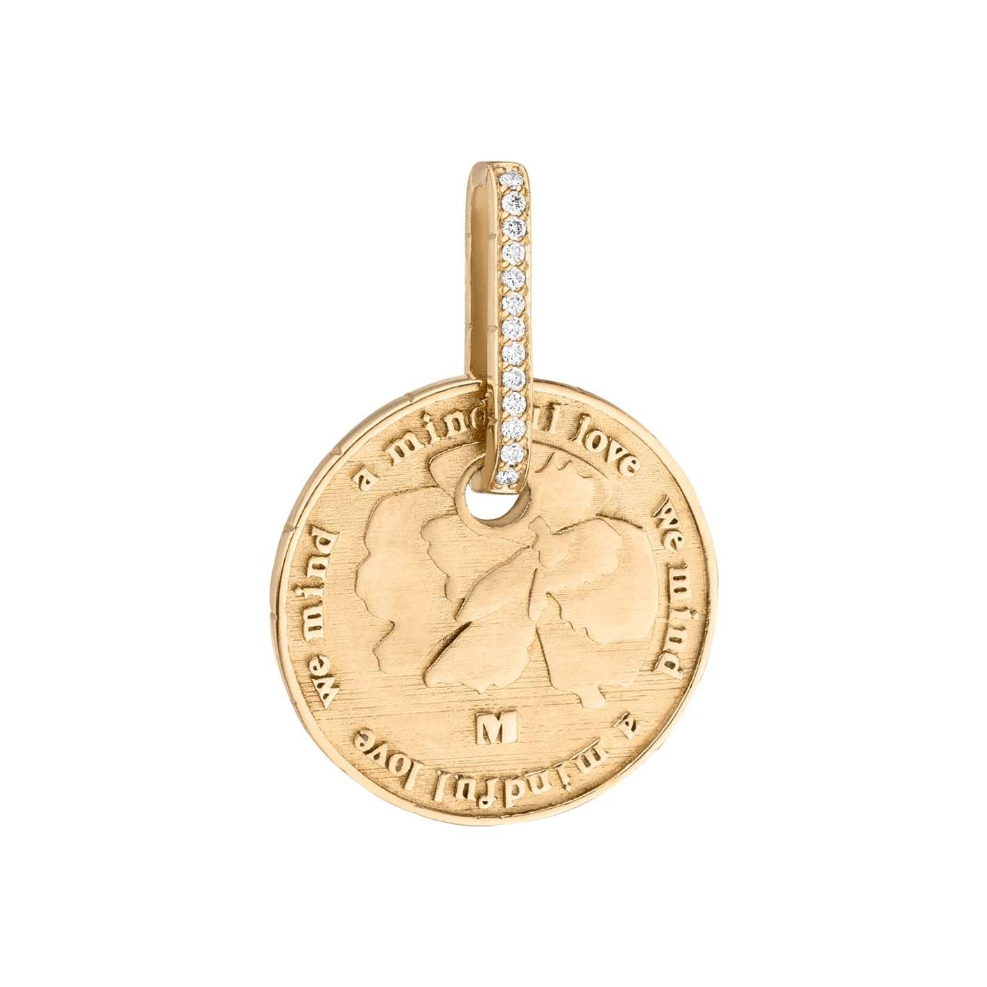 Wild Flowers 18K Gold Pendant w. Lab-Grown Diamonds
