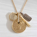 Wild Flowers 18K Gold Pendant w. Lab-Grown Diamonds