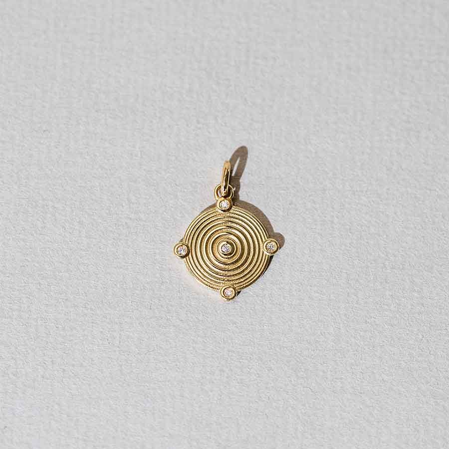 Memories of the Sea 18K Guld Vedhæng m. Lab-Grown Diamanter