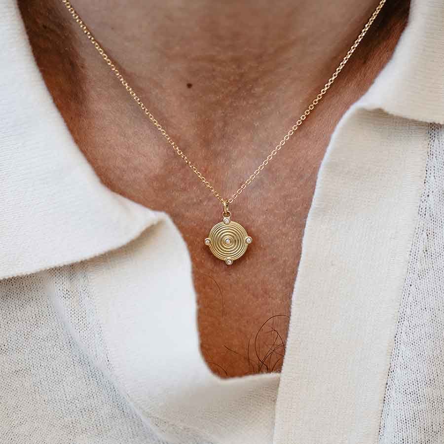 Memories of the Sea 18K Guld Vedhæng m. Lab-Grown Diamanter